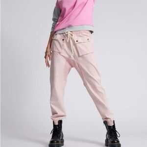 One Teaspoon Blush Jogger Pants with Drawstring